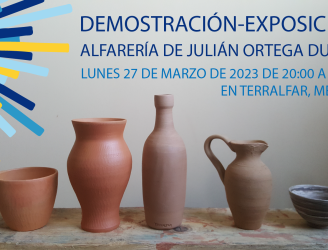 Cartel de la demostración-exposición de alfarería de Julián Ortega Durán