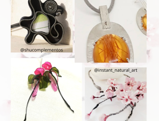 Creaciones de ATÍPICAS con cremalleras, hilos de cobre, plástico reciclado y lana afieltrada