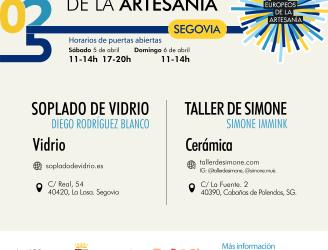 CELEBRA LOS DÍAS EUROPEOS DE LA ARTESANIA VISITANDO LOS TALLERES ABIERTOS EN  SEGOVIA _ CASTILLA Y LEÓN