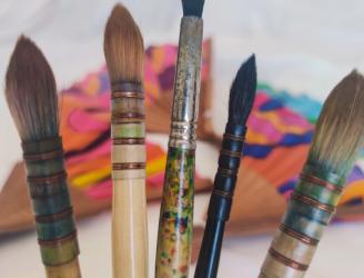 Pintura en seda natural