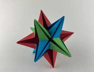 Estrella modular de origami