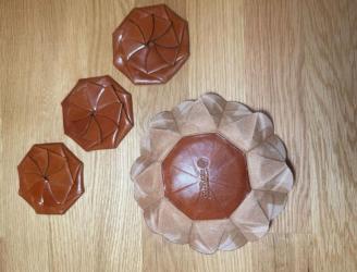 Monedero de origami en piel