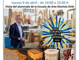 Cartel Jornada de Puertas Abiertas - Taller Carpinfe, S.L. Artesanía en Madera