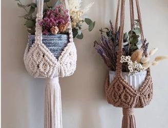 Portamacetas de macramé