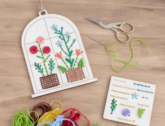 Bordado sobre madera