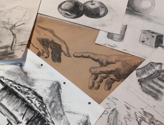 Pintura con carboncillo