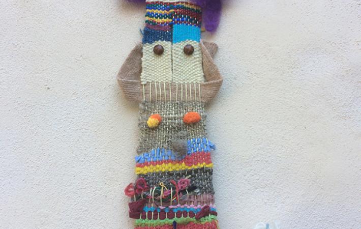 Tapiz "Greta", realizado por María de la P,  autora y promotora del Taller Textil, en San Vicente (Huesca)