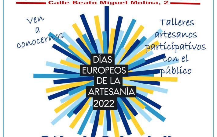 Logo Días Europeos de la Artesanía e infografías de oficios artesanos