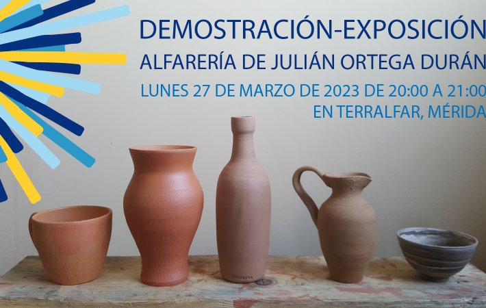 Cartel de la demostración-exposición de alfarería de Julián Ortega Durán
