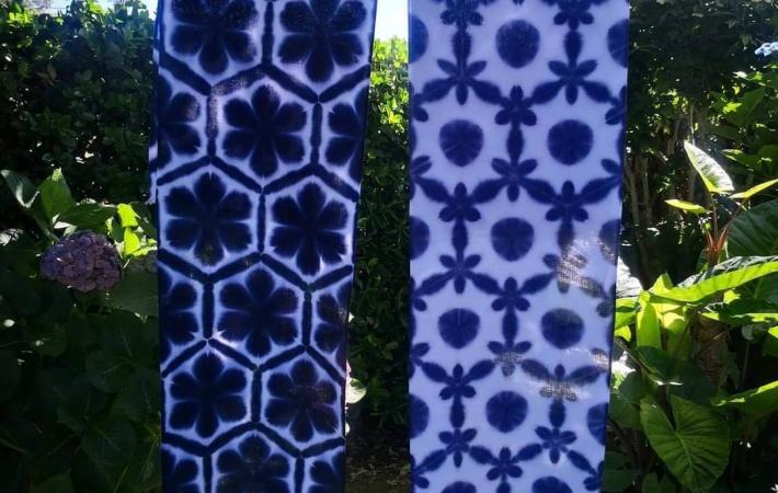 Foulards algodón Shibori 