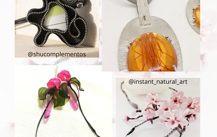 Creaciones de ATÍPICAS con cremalleras, hilos de cobre, plástico reciclado y lana afieltrada