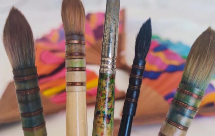 Pintura en seda natural