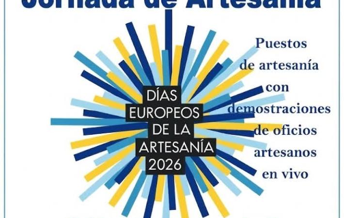 Cartel Jornada de Artesanía en el mercado La Plaza de Montilla