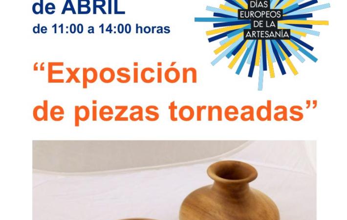 Cartel exposición piezas torneadas