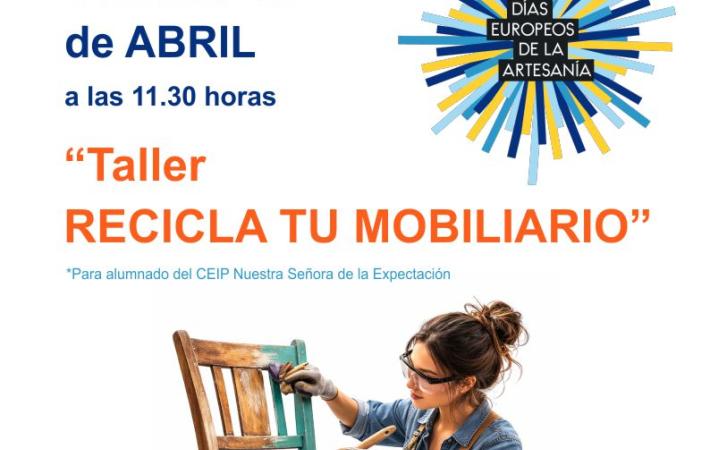 Cartel taller recicla tu mobiliario