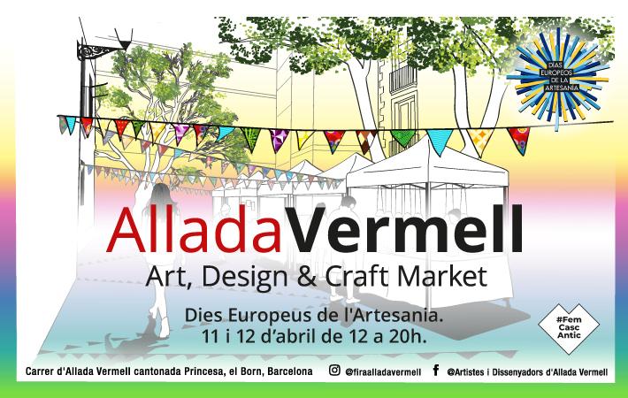 afiche Fira d'Artistes i Dissenyadors d'Allada Vermell