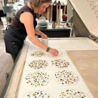 Trabajo en horno de vidrio