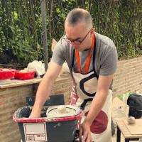 Torno casero con cubo