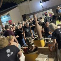 ceramistas celebrando el evento