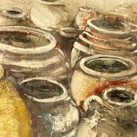 Mural realizado con engobes