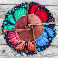 Collage de abanicos.